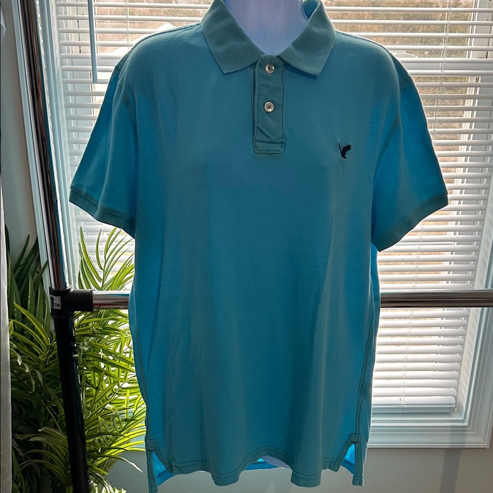 American Eagle Outfitters light blue / teal colored Polo Shirt